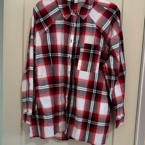 Cato Red and Black Plaid Shirt